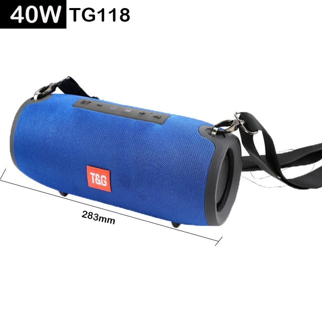 High power 40W Bluetooth speaker bass Portable column wireless Stereo subwoofer Music Playe Center With 3600mAh Battery soundbox